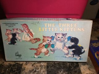 Vintage 1978 The Three Little Little Kittens Board Game A Great Cadaco Game