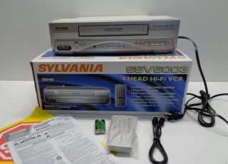 Sylvania Vcr Ssv6003 Vhs Player/recorder 4 Head Hi - Fi Complete Bundle Remote