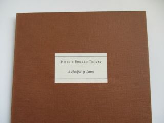 1985 Private Press LIMITED EDITION Helen and Edward Thomas A HANDFUL OF LETTERS 2