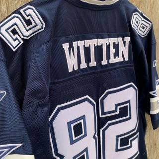 Reebok JASON WITTEN 82 Dallas Cowboys Authentic Stitched NFL Blue Jersey Vtg 5