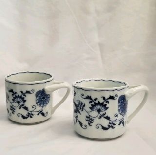 Two Vintage Blue Danube - Set Of 2 - Blue Onion - Coffee Mugs