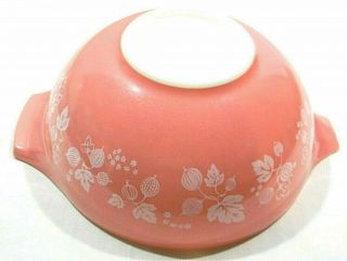 Vintage Pyrex Pink Gooseberry 444 4 Qt.  Cinderella Mixing Bowl U.  S.  A.  Ovenware