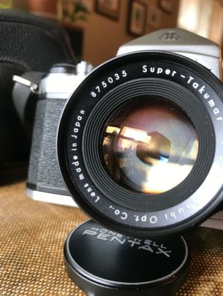 Asahi Pentax S1a with leather Case and Takumar 1:2/55mm Lens 2