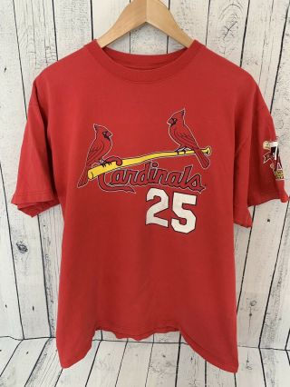 Vtg St.  Louis Cardinals Mark Mcgwire 70 Home Runs T Shirt Red Size Xl 25 Q3