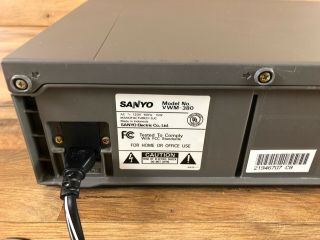 Sanyo VWM - 380 4 - Head VCR VHS Player Recorder Tape 7
