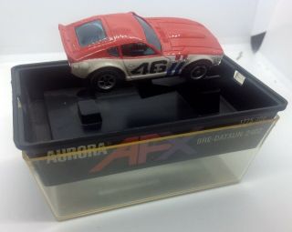 Vintage Aurora Afx Bre Datsun 240z Ho Slot Car 1775 Red 46 & Display Case