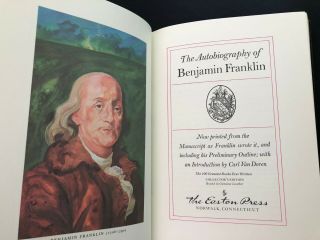 Autobiography of Benjamin Franklin,  Easton Press,  1976,  leather bound, 5