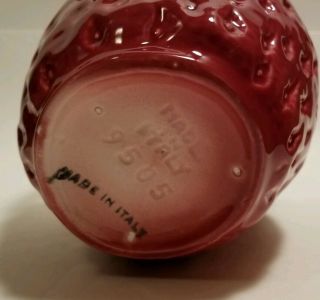 vintage Italian Pottery Strawberry Porcelain Pitcher 9505 3