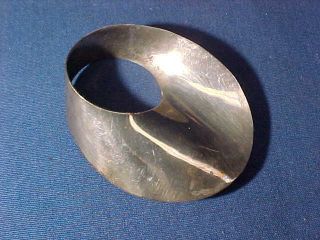 Vintage Mexican Sterling Hand Crafted Abstract Modernist Design Brooch Tf - 60