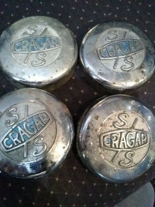 4 Vintage Cragar Ss Center Caps Mag Wheels Old School Rat Rod 1960 