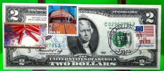 $2 Dollars 1976 First Day Issue Vintage Speed Boats Lucky Money Value $58.  70