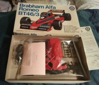 Rare Vintage Entex 1/24 scale,  Brabham Alfa Romeo BT46/3 model kit. 2