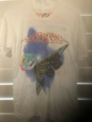 1987 Boston Concert Usa Tour T - Shirt Authentic 3rd Stage Vintage Large