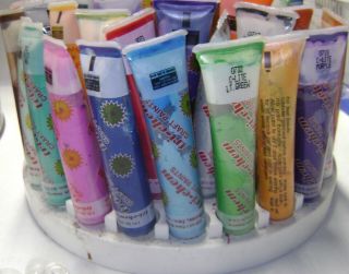 Vintage Tri Chem Craft Embroidery Paints Rose Storage Tin Caddy Over 50 Paints 3