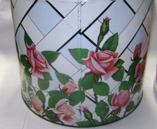 Vintage Tri Chem Craft Embroidery Paints Rose Storage Tin Caddy Over 50 Paints 5