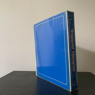 1980s Vintage Mead Trapper Keeper Notebook Blue Binder W/ 3 Folders Model 29096 2