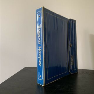 1980s Vintage Mead Trapper Keeper Notebook Blue Binder W/ 3 Folders Model 29096 3