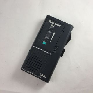 Olympus Pearlcorder S830 Microcasette Voice Recorder Japan Vintage