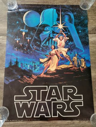 Star Wars Vintage Movie Poster Pin - Up Hilderbrandt 1977 21stfox Factors