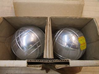 Vintage (2) Metal Bocce Bocci Ball Balls Lawn Bowling French,  Zal