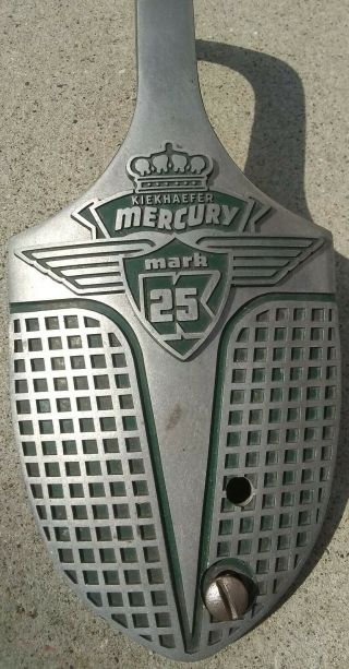 Vintage Kiekhaefer Mercury Mark 25 E Outboard Motor Faceplate