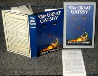 The Great Gatsby By F Scott Fitzgerald 1st Edition Library 1986 W/dj & Box