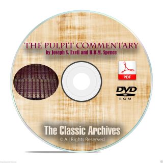 The Pulpit Commentary,  All Volumes Pence - Exell Christian Bible Study Pdf Dvd F02