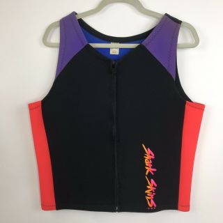 Vintage Shark Skins Unisex Zip Wetsuit Vest Water Sports Usa Made Size Xxl
