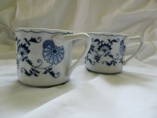Vintage,  Blue Danube Cups/mugs,  Set Of 2,  Blue Onion,  Made In Japan