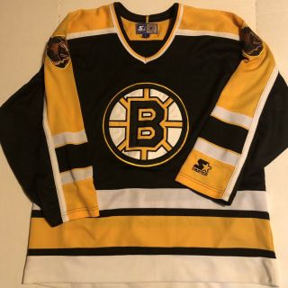 Vintage Boston Bruins Starter Mens Large Hockey Jersey Nhl