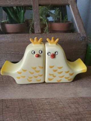 Vintage Hh Japan Holt Howard Yellow Chicken Chick Salt Pepper Shakers 1960 M