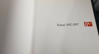 Ferrari 1947 - 1997 Special 50th Edition illustrated red dust jacket 6