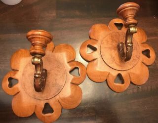 (2) Tell City Chair Company 3248 Andover Sconce Wall Decor Candle Carved Vintage