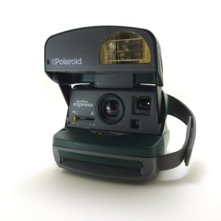Vintage Polaroid One Step Express 600 Instant Film Camera With Flash Green