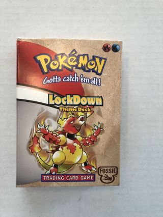 Pokemon Nintendo Fossil Lockdown Theme Deck Box Set Vintage 1999