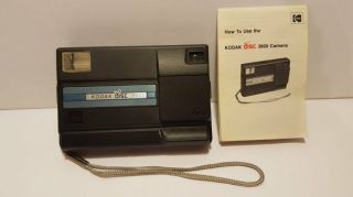 Vintage 1985 Kodak Disc 3600 Camera & Instruction Book - &