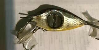 Vintage Perch Colored Spinno Minno Antique Fishing Lure Model 509 ST16 2