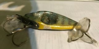 Vintage Perch Colored Spinno Minno Antique Fishing Lure Model 509 ST16 4