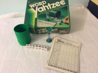 Vintage 1982 Word Yahtzee Game Milton Bradley Complete