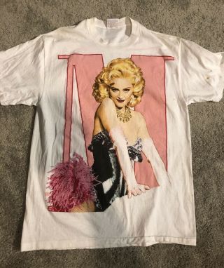 100 Official Vintage Madonna Erotica Tshirt.  Madame X Size L Sex 1992