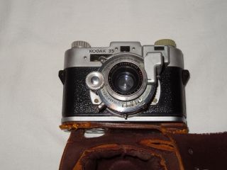 1948 Kodak 35 Rangefinder Camera w/ 50mm f/3.  5 Lens,  Leather Carrying Case 2