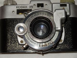 1948 Kodak 35 Rangefinder Camera w/ 50mm f/3.  5 Lens,  Leather Carrying Case 5