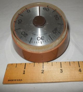 Vintage Mid - Century Modern Westclox Kitchen Timer Counter Top Or Wall Mount