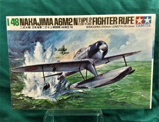 Vintage Tamiya Nakajima A6m2n Type 2 Float Plane Fighter Rufe Model 1/48 Scale