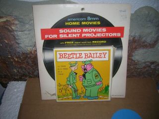 1965 Beetle Bailey 8mm Film W/ Sound Record Americom Bb1 Tree Is A Tree Cartoon