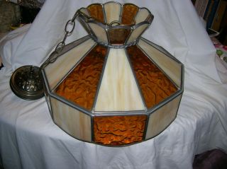 Vintage Tiffany Style Hanging Ceiling Lamp Stained Glass Light