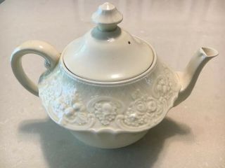 Crown Ducal Cream Colored Teapot Vintage