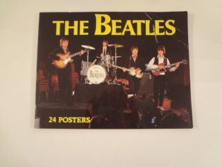 Vintage 1983 Uk Beatles 24 Poster Book Great Britain Colour Library Books 11 X 8