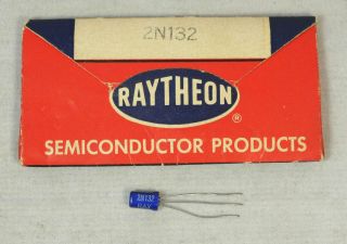1 Nos Vintage Raytheon 2n132 Blue Pnp Germanium Transistor