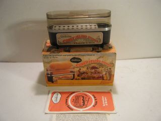 Vintage 1978 Sunbeam Coney Island Steamer Frank N Bun Hotdog & Bun Warmer W/box